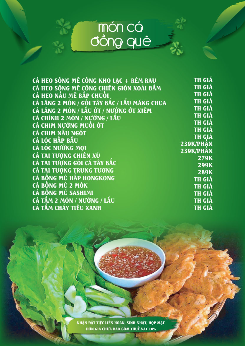 MÓN CÁ ĐỒNG QUÊ